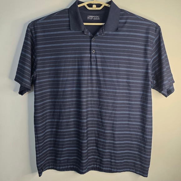 Nike Golf Dri-FIT Polo Shirt Striped Performance Athletic XXL, Classic Golf Polo - Picture 1 of 8